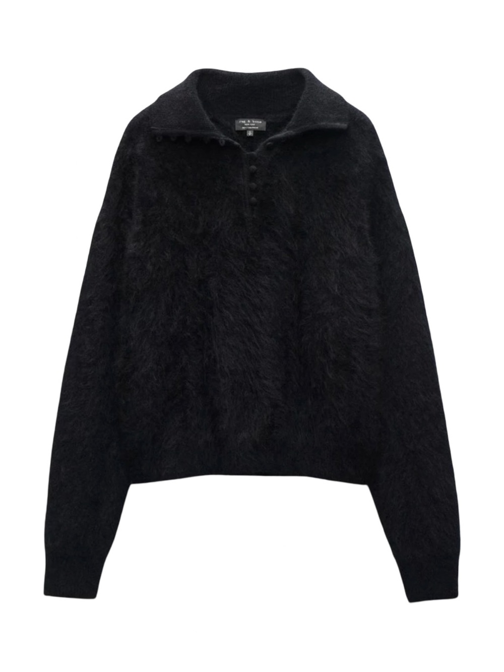 Rag & Bone NWT Jada Brushed Cashmere Sweater Black Size XS - Picture 2 of 8